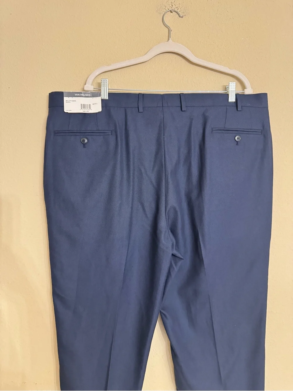 Van Heusen Pants Mens 44x32 Dress Suit Separates Manvell Polyester Blend NEW